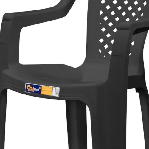 Cadeira pl�stica com bra�os - Jacarecica