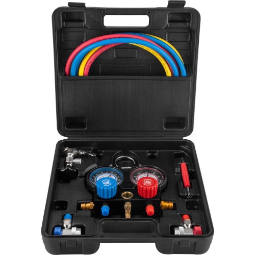 Manifold para ar-condicionado automotivo em alumínio Manifold para ar-condicionado automotivo em alumínio