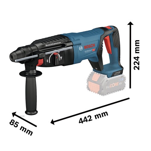Martelete Perfurador a bateria 18V 2,5 joules Brushless Sem Bateria - GBH 18V-26 D