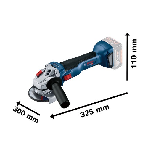 Esmerilhadeira angular a bateria 18V Brushless Sem bateria - GWS 18V-10