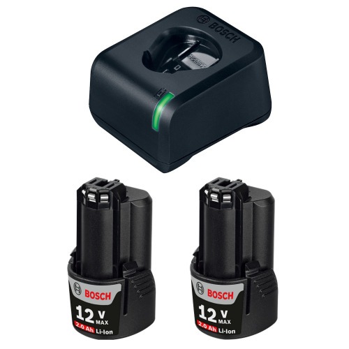 Carregador de baterias 12 Volts + 2 baterias l�tio 12V 2.0Ah Starter Kit  110V/220V