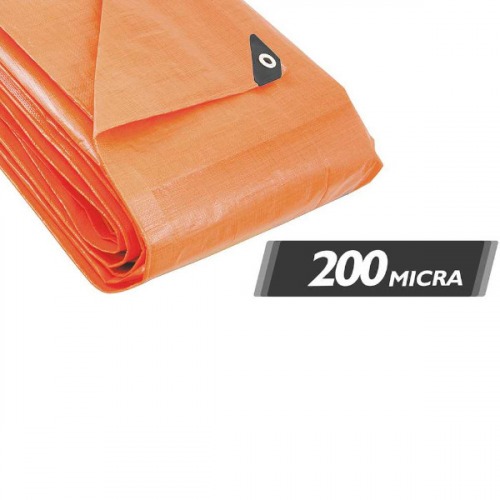 Lona refor�ada de polietileno laranja 12 m x 6 m