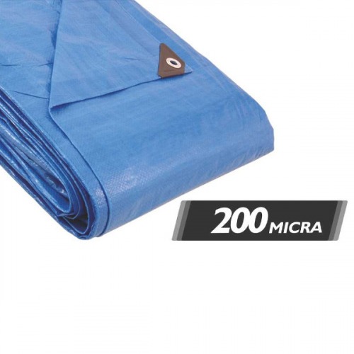 Lona refor�ada de polietileno azul 15 m x 4 m