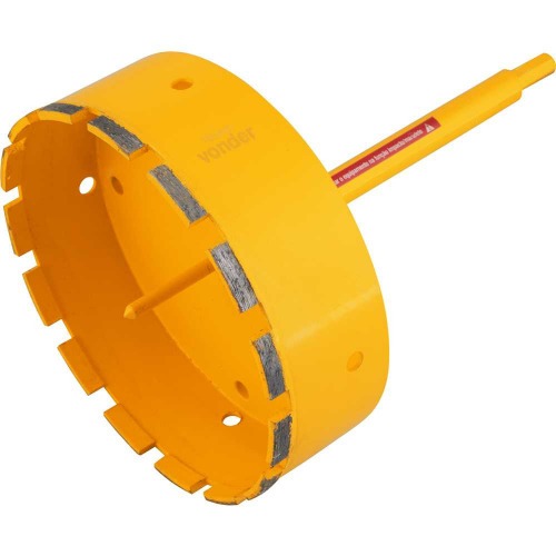 Serra copo diamantada 165 mm com haste de 3/8