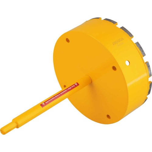 Serra copo diamantada 165 mm com haste de 3/8