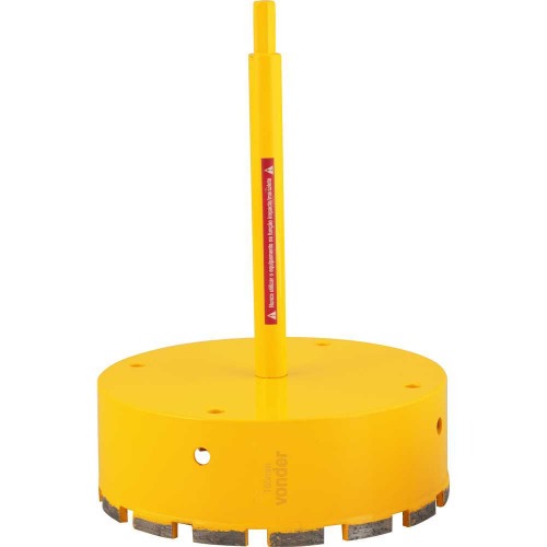 Serra copo diamantada 165 mm com haste de 3/8