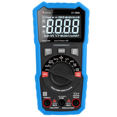 Mult�metro digital port�til True RMS CAT III 600V - ET-1505A