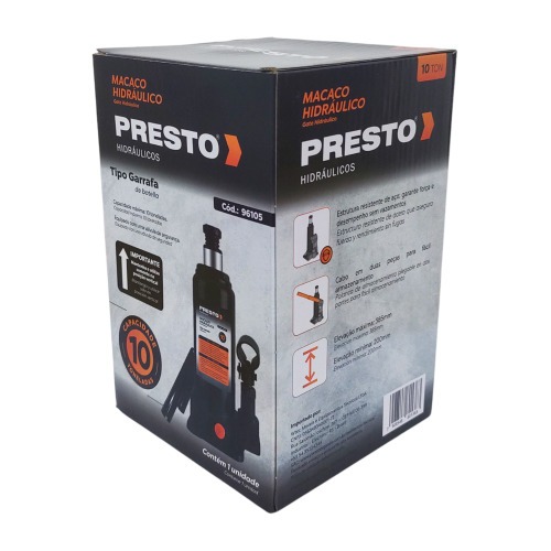 Macaco hidr�ulico tipo garrafa 10 toneladas - 96105