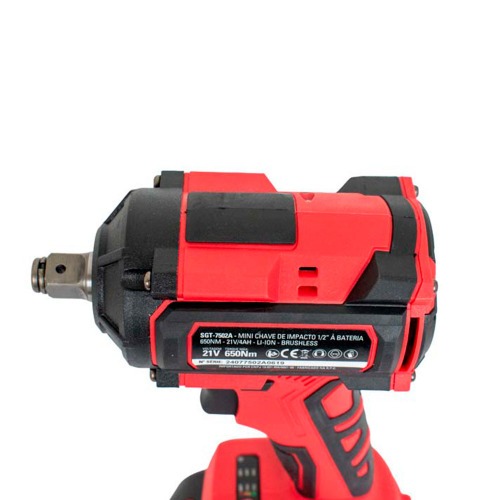 Mini chave de impacto a bateria 21V 4Ah 1/2