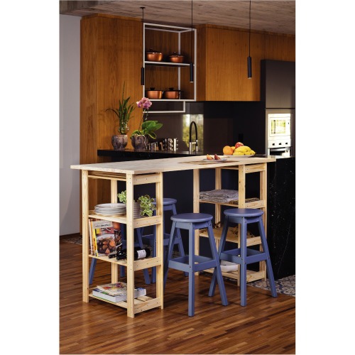 Estante em madeira pinus com 4 prateleiras 62,2 x 30,2 x 107,2 cm - Modulare