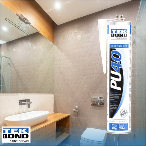 Adesivo selante PU branco cartucho 310ml - PU40 Adesivo selante PU branco cartucho 310ml - PU40