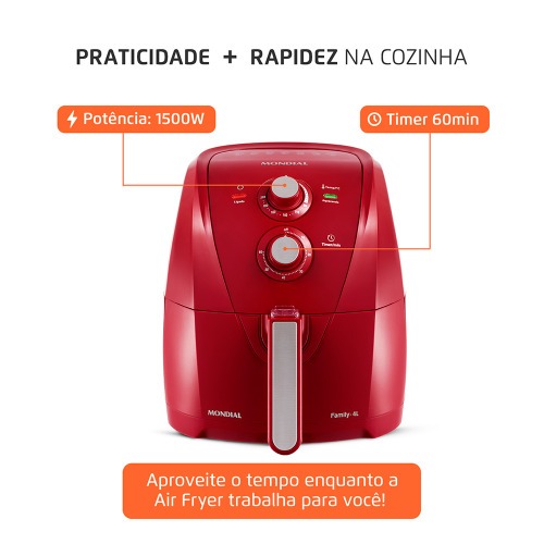 Fritadeira el�trica sem �leo Air Fryer 4L 1.500 Watts - AFN-40-FR  220V