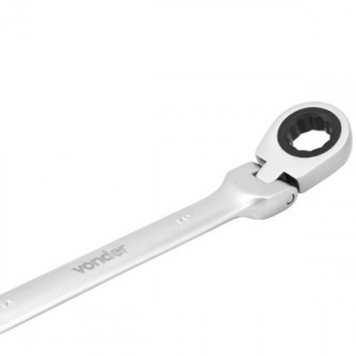 Chave combinada com catraca 12 mm a�o cromo van�dio