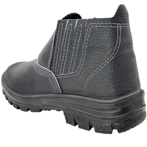 Botina monodensidade couro relax com el�stico biqueira de a�o - 011