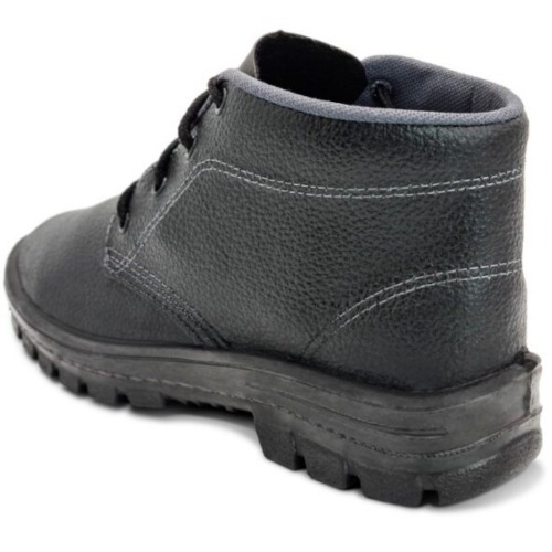 Botina monodensidade couro relax com cadar�o biqueira de a�o - 013