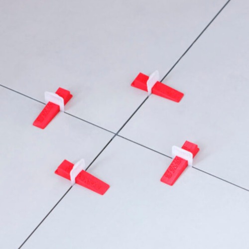 Espa�ador de 1,0 mm para nivelamento de piso com 50 pe�as 