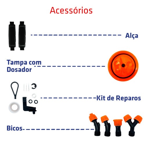 Pulverizador costal manual agrícola capacidade 20 litros - GP2000 Pulverizador costal manual agrícola capacidade 20 litros - GP2000