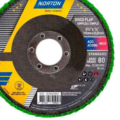 Disco de lixa flap disc côncavo 4.1/2 Disco de lixa flap disc côncavo 4.1/2