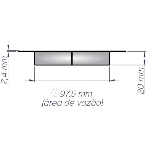 Grade de ventila��o pl�stica para duto de 100 mm - GR100P