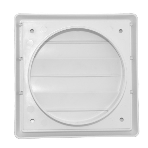 Grade de ventila��o pl�stica quadrada para duto de 100 mm - GR122