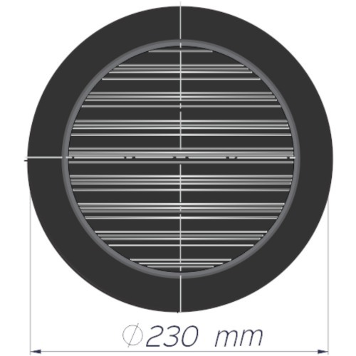 Grade de ventila��o pl�stica para duto de 200 mm - GR200P
