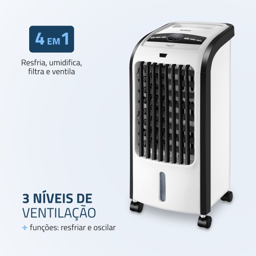 Climatizador de ar portátil 4 funções com controle remoto Fresh Air - CL-03 220V Climatizador de ar portátil 4 funções com controle remoto Fresh Air - CL-03 220V