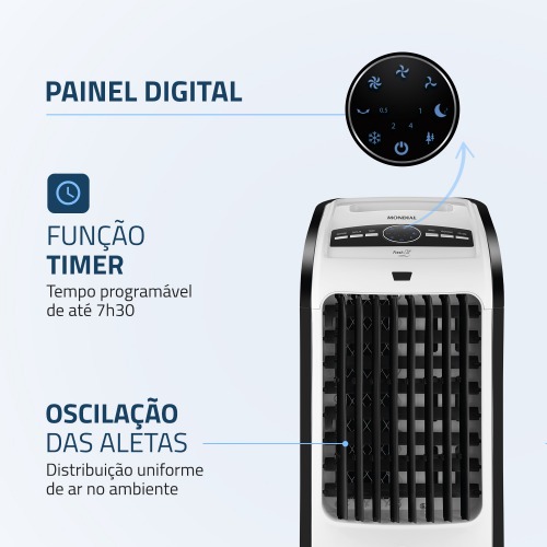 Climatizador de ar portátil 4 funções com controle remoto Fresh Air - CL-03 220V Climatizador de ar portátil 4 funções com controle remoto Fresh Air - CL-03 220V