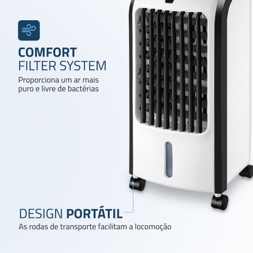 Climatizador de ar portátil 4 funções com controle remoto Fresh Air - CL-03 220V Climatizador de ar portátil 4 funções com controle remoto Fresh Air - CL-03 220V