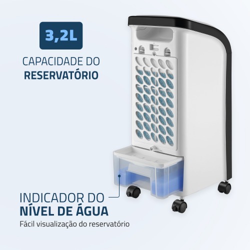 Climatizador de ar portátil 4 funções com controle remoto Fresh Air - CL-03 220V Climatizador de ar portátil 4 funções com controle remoto Fresh Air - CL-03 220V