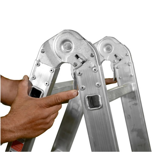 Escada multifuncional de alum�nio 4 x 4 com 16 degraus 13 em 1 - ESC0293