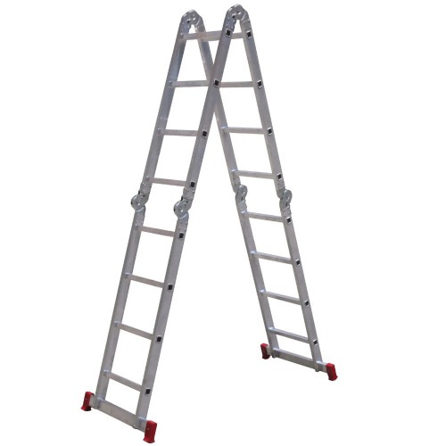 Escada multifuncional de alum�nio 4 x 4 com 16 degraus 13 em 1 - ESC0293