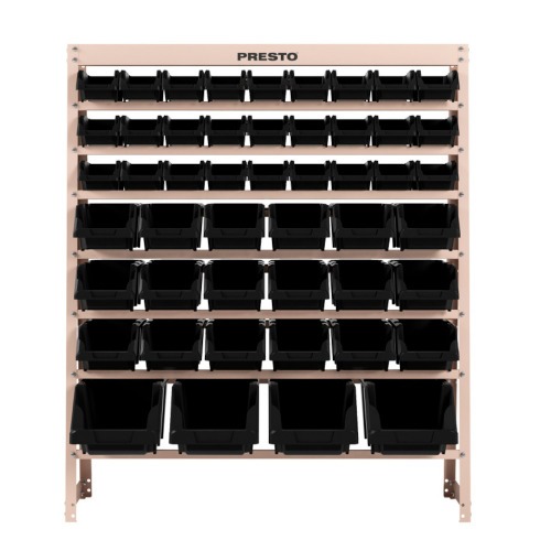 Estante metálica com 108 gavetas n° 3 preta Estante metálica com 108 gavetas n° 3 preta