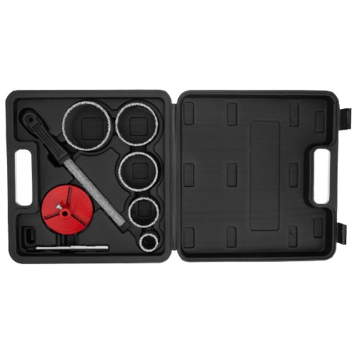 Jogo de serra copo para cer�micas e telhas 33 a 83 mm 8 pe�as - 728429