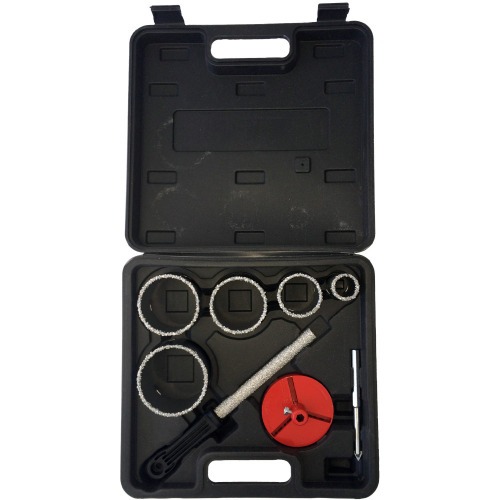 Jogo de serra copo para cer�micas e telhas 33 a 83 mm 8 pe�as - 728429