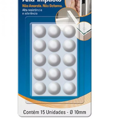 Protetor adesivo anti-impacto gota 10 mm com 15 unidades