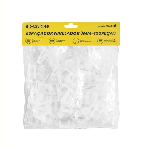 Espa�ador e nivelador para piso 3,0 mm com 100 pe�as - BOM-5546