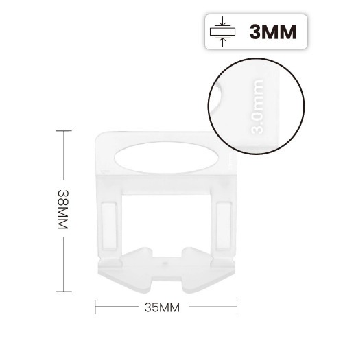 Espa�ador e nivelador para piso 3,0 mm com 100 pe�as - BOM-5546