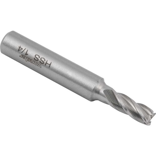 Fresa de topo em a�o r�pido com 4 cortes 1/4