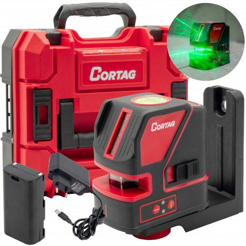 N�vel a laser verde pendular 2 linhas a bateria 20 m com maleta - NLC 818  110V/220V
