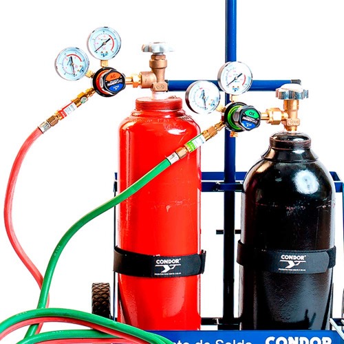 Conjunto de solda Oxig�nio/Acetileno Economy Pr�tico - 410151