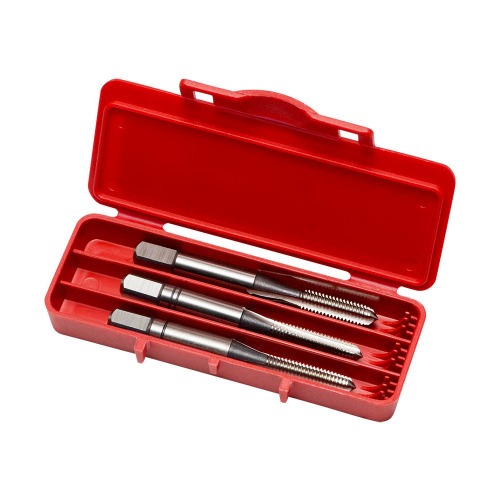 Jogo de macho manual a�o r�pido M9 x 1,25 mm DIN352 com 3 pe�as - E100M9NO8