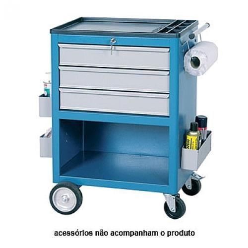 Carrinho para ferramentas aberto com 3 gavetas e divis�ria - CR-40