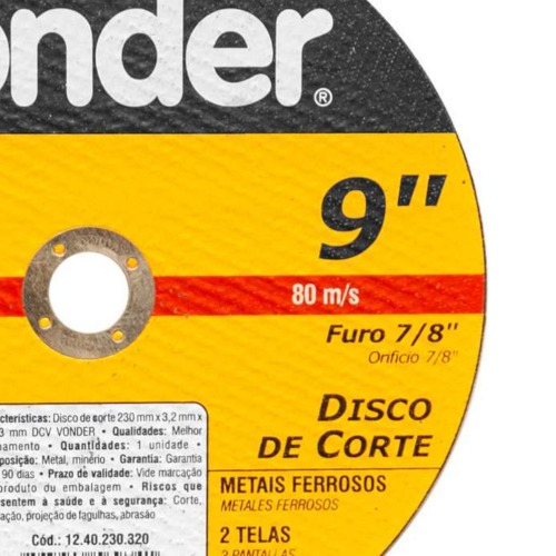 Disco de corte 230 x 3,2 x 22,23 mm - DCV