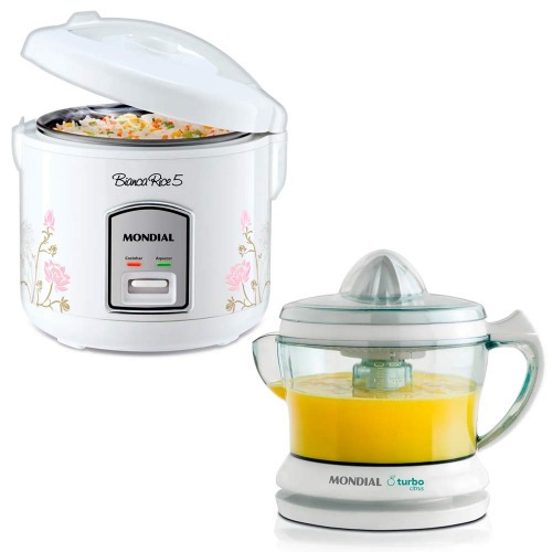 Kit Panela el�trica de arroz Bianca Rice NPE-05-5X + Espremedor de frutas 1,25L E-01  220V