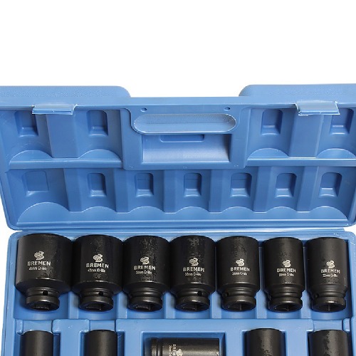 Jogo de soquete de impacto sextavado 17 a 38 mm encaixe 3/4 Jogo de soquete de impacto sextavado 17 a 38 mm encaixe 3/4