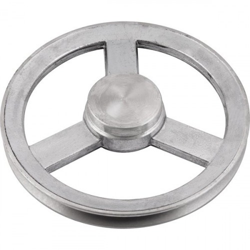 Polia de alumínio 1 canal perfil A 160 mm sem furo Polia de alumínio 1 canal perfil A 160 mm sem furo