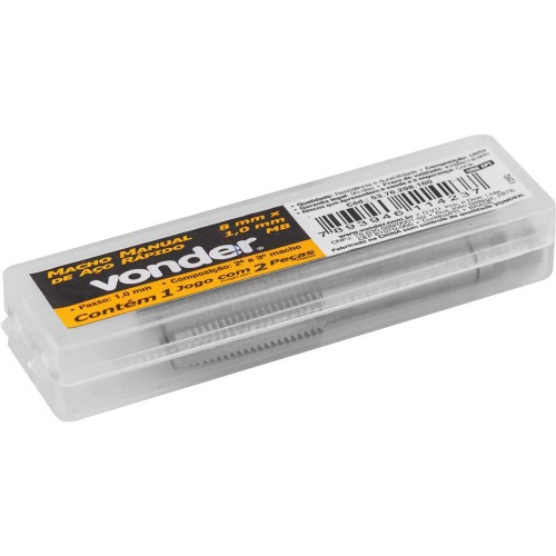 Jogo de macho manual de a�o r�pido MB 8 x 1 mm DIN352