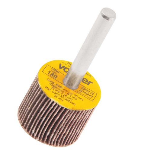 Roda de lixa 25 mm x 20 mm com haste gr�o 180
