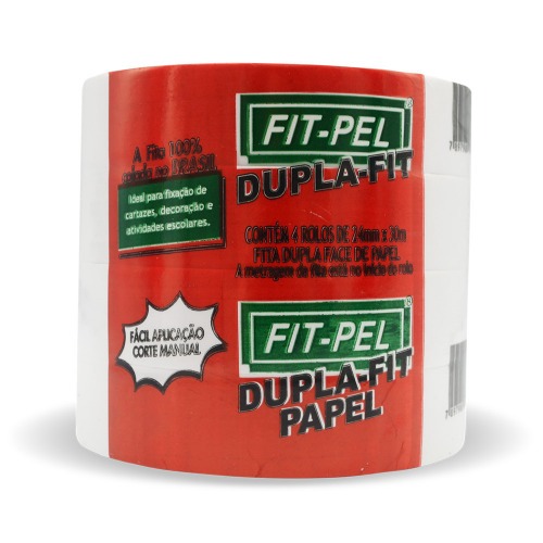 Fita adesiva dupla face 24 mm x 30 metros com 4 pe�as  - 10702206
