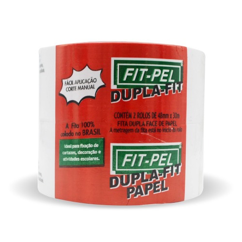 Fita adesiva dupla face 48 mm x 30 metros com 2 pe�as  - 10703806